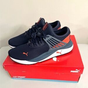 Puma Navy and Orange Sneakers